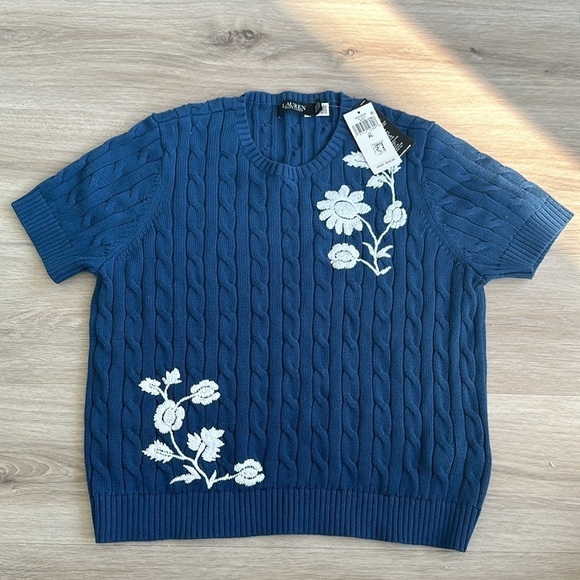 LAUREN RALPH LAUREN
Women's Embroidered Cable-Knit Sweater - Picture 3 of 8